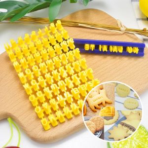 1 ensemble lettre numéro Cookie moule Alphabet presse timbre bricolage impression gaufrage moule