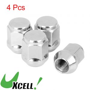 UXCELL 4 pi&egrave;ces M12x1.25 &eacute;crous de roue Chrome renflement gland &eacute;crous de roue outil de si&egrave;ge