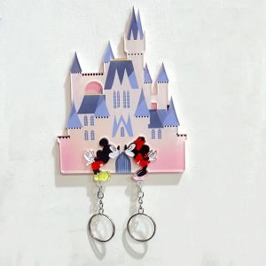 Porte-clés personnage de dessin animé Mickey Mouse, démarreur en acrylique, pendentif clé décoratif,