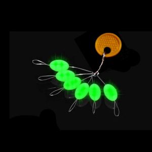 Mini flotteur de pêche ovale lumineux sept étoiles, 30 pièces, haricots spatiaux, facile à utiliser,