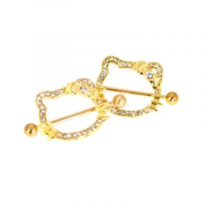 2 acier inoxydable cristal mamelon bouclier couverture mamelon clou corps Piercing accessoires 14G