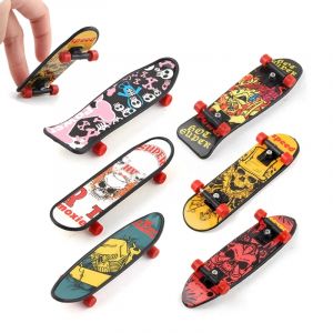 12 pièces Mini Skateboard jouets en plastique créatif doigt Skateboard pour enfant fête