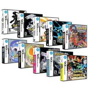 Cartouches de jeu Pokemon série NDS, carte de Console de jeu vidéo, carte unique, boîte noire,
