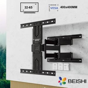 Support mural universel pour TV 32-65 pouces, écran plat incurvé LED LCD, VESA 400x400mm