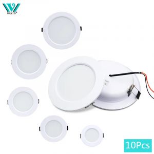 10 pcs/lot LED Downlight corps blanc 5 W 9 W 12 W 15 W 18 W rond LED plafonnier DC 12 V 24 V AC 110