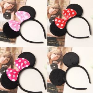 Adulte enfants Minnie Mouse oreilles bandeau filles f&ecirc;te d'anniversaire paillettes point arcs