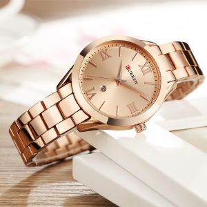 CURREN Montre en or femmes montres dames créatif en acier femmes Bracelet montres Femme horloge