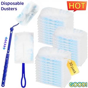 Plumeaux jetables avec têtes de rechange, brosse de nettoyage évolutive, recharges de plumeau