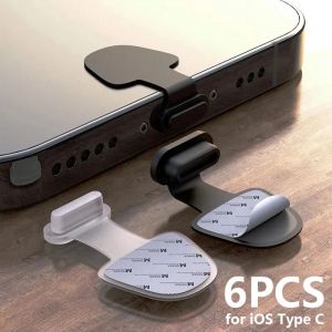 Bouchon Anti-poussière en Silicone pour Port de chargement, 2/4/6 pièces, pour iPhone 14, Samsung,