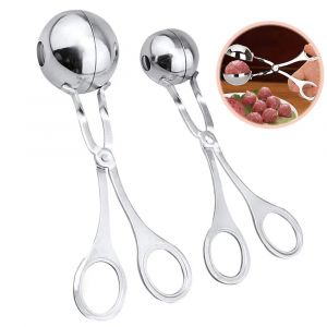 Outil de fabrication de boulettes de viande, Clip rond en acier inoxydable, cuillère façonneuse de