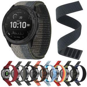 Bracelet à boucle en Nylon QuickFit, 22mm 26mm, pour Garmin Tactix 7 AMOLED Delta Bravo, pour Garmin