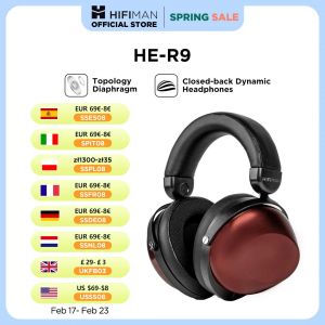 HIFIMAN HE-R9 Écouteurs supra-auriculaires dynamiques fermés avec version filaire à diaphragme