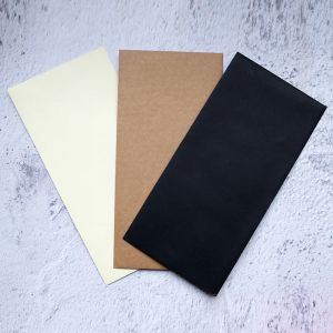 Enveloppes en papier Kraft Vintage vierges A4, 10 pièces, triangle en peau de vache, ensemble noir