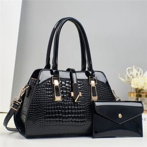 Marque de luxe Crocodile femmes sac fourre-tout en cuir brillant femmes sac à main sac à bandoulière
