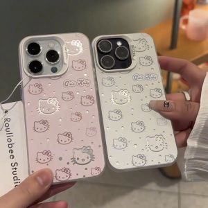Hello Kitty KT Cat Phone Case, Coque anti-chute, Style japonais et coréen, iPhone 16, 15, 14, 13 PRO