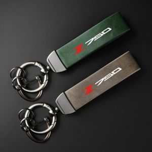 Porte-clés de moto en cuir de haute qualité, accessoires pour Kawasaki Z750 Z 750