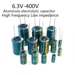 Condensateur électrolytique haute fréquence 6.3V 10V 16V 25V 35V 50V 400V 450V 22UF 100UF 220UF