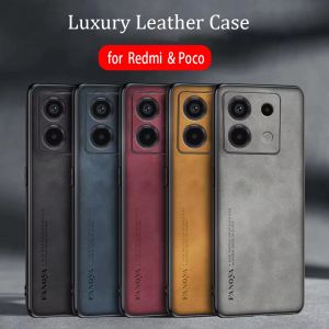 Pour Xiaomi Redmi Note 13 Pro Plus 4g 5g &eacute;tui en cuir de mouton de luxe sur Poco X6 M6 F6 Pro hommes