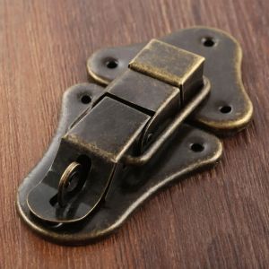 Loquet de Bo&icirc;te en Bronze Antique avec Vis, D&eacute;cor de Bo&icirc;te en Bois, Valises en M&eacute;tal, Fermoir de