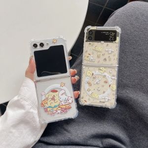 Sanrios mignon Pom Pom Purin cannelle Magsafe coque de t&eacute;l&eacute;phone magn&eacute;tique pour Samsung Galaxy Z