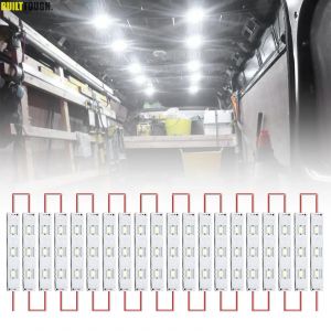 12V 60 LEDs Kits d'&eacute;clairage de Van int&eacute;rieur LED plafonnier pour Van RV camping-car bateaux