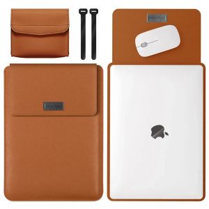 Housse en cuir Pu pour ordinateur portable, étui pour Macbook Air Pro 13 14 16 M1 M2 M3 2020 2022