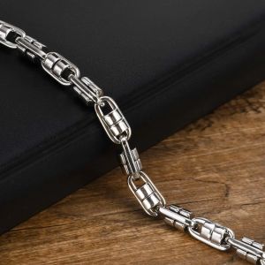 Vnox gros bracelets de chaîne à maillons faits à la main en acier inoxydable, bracelet à maillons