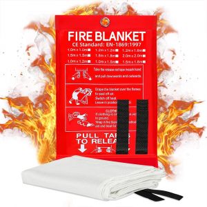 Couverture anti-incendie 1/1.2/1.5/2M, tente d'extincteur de combat, bateau, couverture d'urgence,