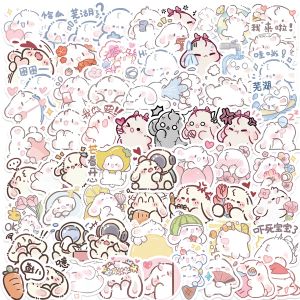90 pièces Mini Lop oreille lapin rose Kawaii lapin mignon autocollant Art décoration guitare voiture