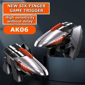 Mémo 6 doigt téléphone portable ABS déclencheur de jeu AK06 pour PUBG objectif tir L1 R1 bouton clé