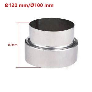 Adaptateur de r&eacute;duction d'extension de tuyau de po&ecirc;le en acier inoxydable, connecteur de tube de