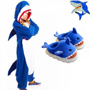 Pyjama Onesie requin bleu Kigurumi licorne nouveau Animal hommes femmes adulte dessin animé doux