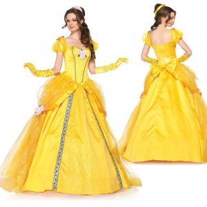 Robe de princesse Disney pour femmes adultes, Cosplay d'halloween, Belle et bête, Costume anime,