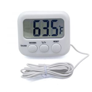 Thermomètre numérique Thermo avec câble de sonde, thermomètre électronique LCD Max-Min pour Aquarium