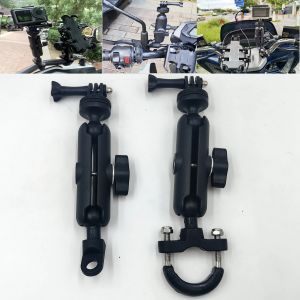 Support de v&eacute;lo de moto pour GoPro 12 11 10 9 8, support de montage de miroir de guidon pour