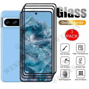3 pièces verre trempé pour Google Pixel 9 8 7 6 Pro XL 7A 5A 3 XL protecteur d'écran à couverture