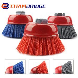 3 pouces, 75mm, 1/3 pièces Outil de meuleuse d'angle en Nylon M14,5/8-11,Roue de brosse en Nylon