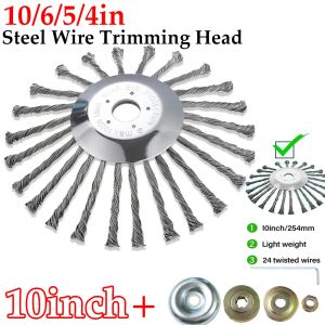 T&ecirc;te de d&eacute;broussailleuse universelle en fil d'acier, d&eacute;broussailleuse de jardin, outils de