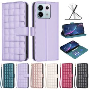 Coque de téléphone portefeuille bloc de chocolat, étui en cuir pour Coque Xiaomi Redmi Note 13 12 11
