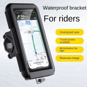Support de téléphone étanche pour moto et vélo, étui de guidon, support de montage, scooter, sac de