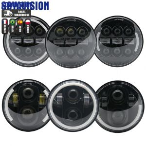 Phare de moto de voiture Led universel 5 3/4 pouces 5.75 pouces pour Harley Indian Scout Honda