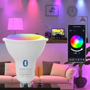Ampoule LED intelligente GU10 Bluetooth Tuya, projecteur à intensité variable, 220V 9W E27 RGB + CW,
