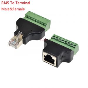 Adaptateur de Terminal &agrave; vis RJ45 vers connecteur RJ45 m&acirc;le/femelle &agrave; 8 broches, s&eacute;parateur RJ45