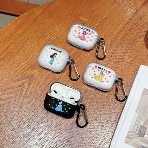 Neiges blanc Ariel housse en Silicone pour Disneys princesse Bluetooth AirPods écouteur 1 2 3 Pro