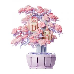 Blocs de construction de maison d'arbre Sakura, 2 Styles, décorations, jouets de bricolage pour
