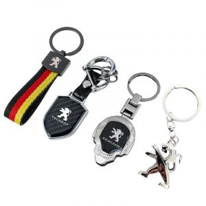 Porte-cl&eacute;s avec Logo de voiture en alliage m&eacute;tallique, pour Peugeot 508 208 3008 407 607 307 RCZ 308