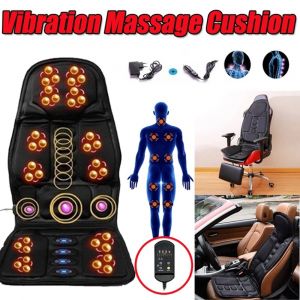Nouveau siège auto massage du corps coussin chauffant coussin de soutien lombaire douleur au cou