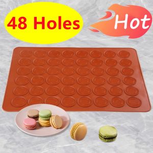 48/30 trous antiadhésif Silicone Macaron macaron four à pâtisserie moule de cuisson feuille tapis