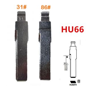 10 pièces 31 #   86 #   Lame de clé télécommande rabattable HU66 KD, pour VW Passat Bora Seat Skoda