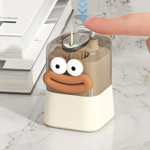 Bo&icirc;te de rangement cr&eacute;ative pour cure-dents, porte-cure-dents pop-up automatique, maison, salon,